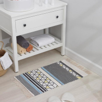 Коврик для дома Доляна &laquo;Индиго&raquo;, 48&times;78 см, цвет серо-жёлтый