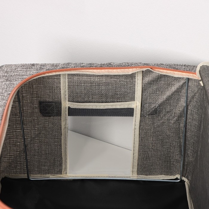 Кофр для хранения вещей Доляна &laquo;Моне&raquo;, 39&times;29&times;20 см, цвет серый