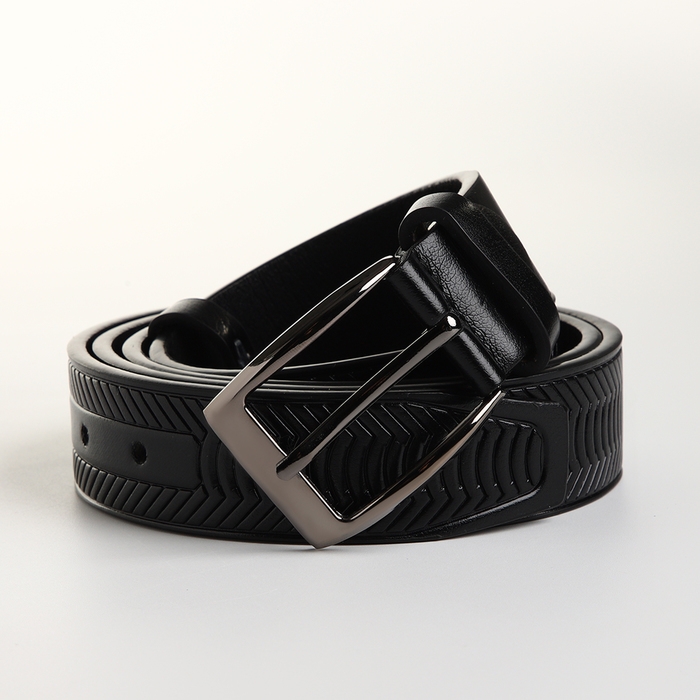 Ремень мужской «Великан», ширина 4 см, винт, пряжка металл, цвет чёрный Ремень мужской «Великан», ширина 4 см, винт, пряжка металл, цвет чёрный