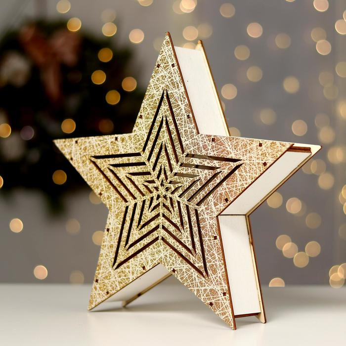 Новогодний декор с подсветкой &laquo;Звёздочка узорная&raquo; 26&times;5&times;25 см