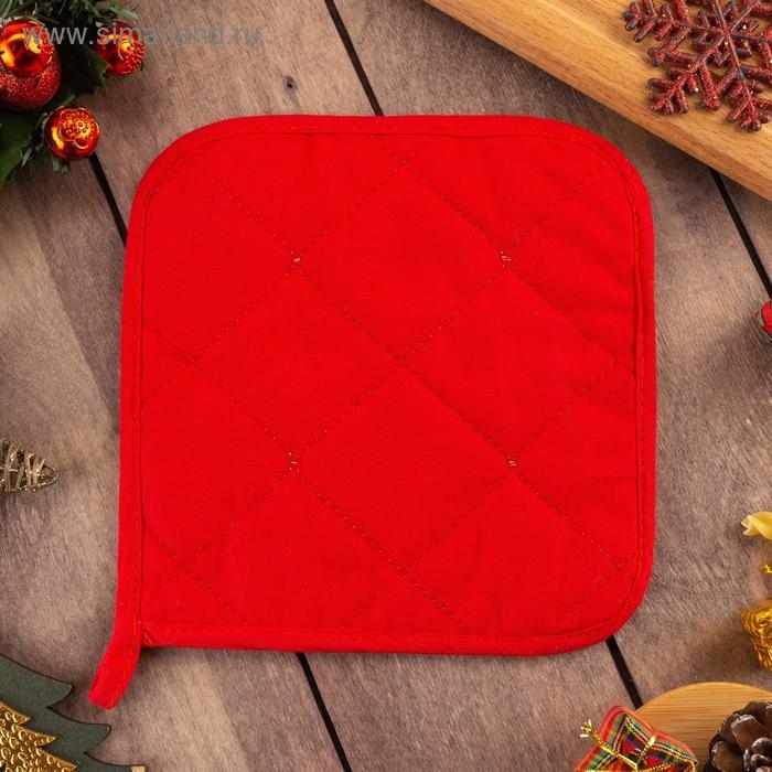 Прихватка Прихватка "Новогодняя ярмарка" 19х19см, саржа, 100% х/л,ватин 250г/м2