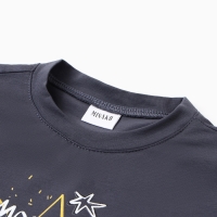 Футболка детская MINAKU: Exclusive print, цвет графитовый, рост 104 см