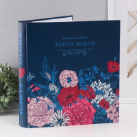 Фотоальбом на 500 фото 10х15 см "Нарисованные цветы" в коробке МИКС 33,5х30х6 см