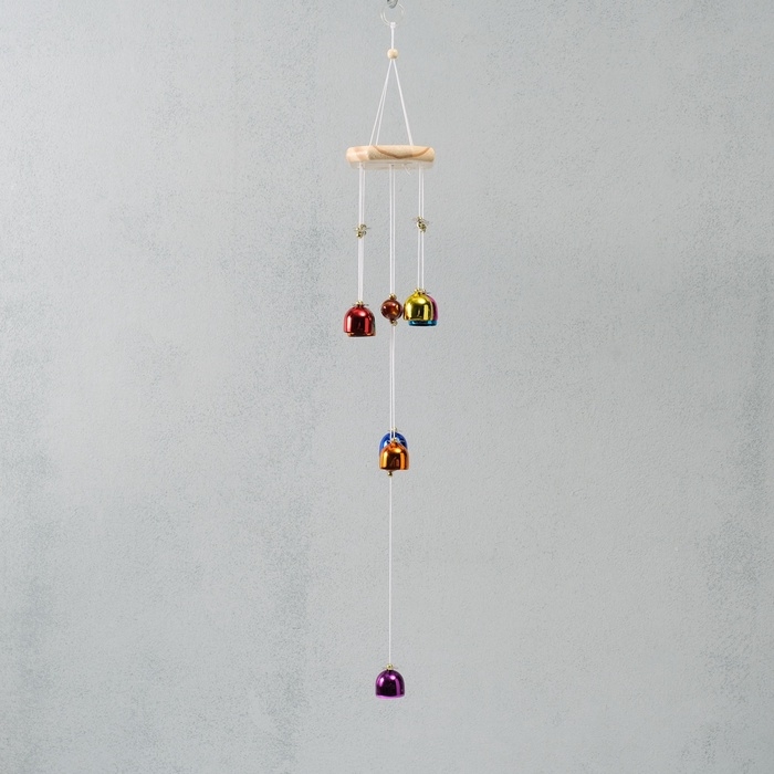 Музыка ветра металл Музыка ветра металл "Цветные колокольчики" 9 колокольчиков 64 см