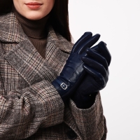 Перчатки женские, безразмерные, без утеплителя, цвет синий Перчатки женские, безразмерные, без утеплителя, цвет синий