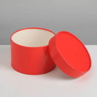 Набор шляпных коробок 3 в 1 красный, упаковка подарочная, 16 х 10, 14 х 9, 13 х 8,5 см