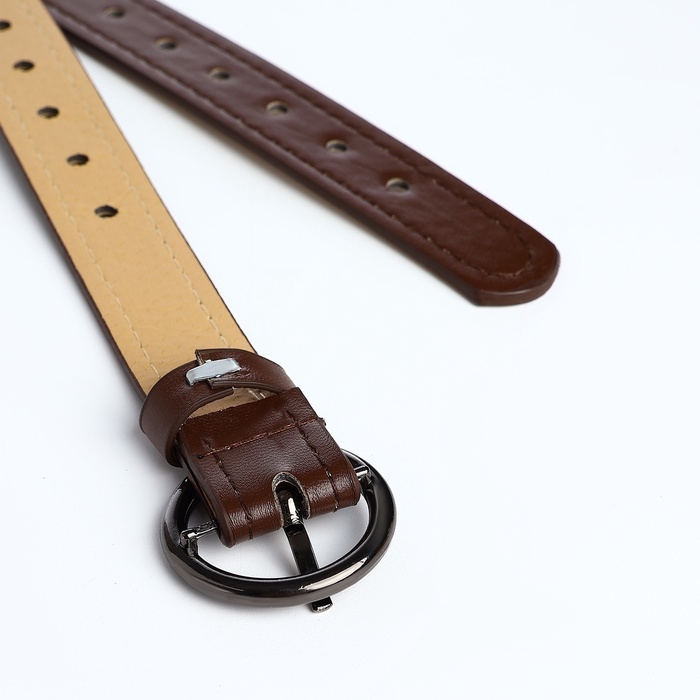 Ремень жен 03-01-03-01 Июнь13, 1,6*0,3*110 см, Люверсы, пряжка т-металл, 1 прокол, корич Ремень жен 03-01-03-01 Июнь13, 1,6*0,3*110 см, Люверсы, пряжка т-металл, 1 прокол, корич