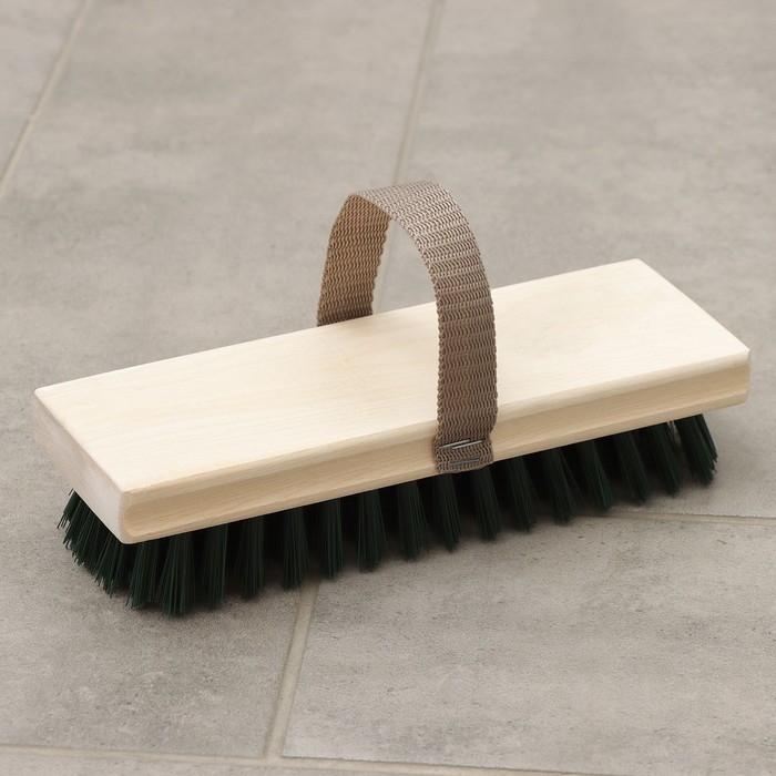 Щётка полотёрная с ремешком, 6-ти рядная, 22&times;7,5 см