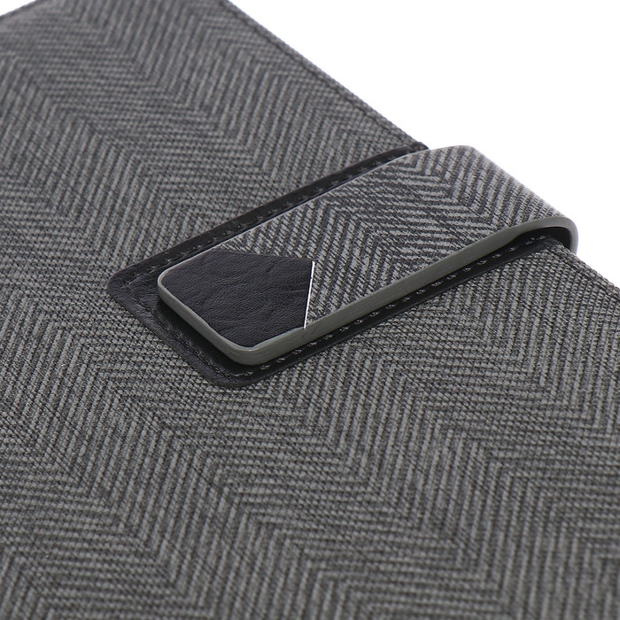 Органайзер на кольцах, А5, 128л, клетка, обл.кожзам, с хлястиком, Узоры, серый Органайзер на кольцах, А5, 128л, клетка, обл.кожзам, с хлястиком, Узоры, серый