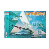 Альбом для рисования А4, 48 листов на гребне BIG boys-BIG toys, обложка металлизированный картон, выборочный лак, МИКС Альбом для рисования А4, 48 листов на гребне BIG boys-BIG toys, обложка металлизированный картон, выборочный лак, МИКС