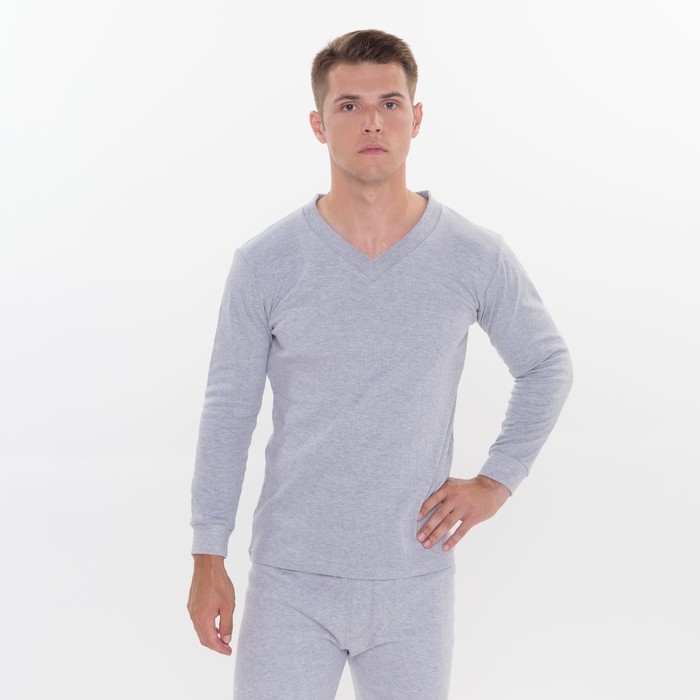 Комплект термо мужской (фуфайка, кальсоны) цвет серый меланж, р-р 50-52 Комплект термо мужской (фуфайка, кальсоны) цвет серый меланж, р-р 50-52