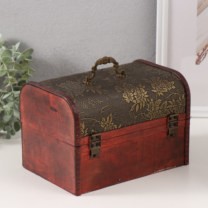 Шкатулка дерево сундучок Шкатулка дерево сундучок "Цветущий сад и бабочки" набор 3 шт 8х14х6,5 11х18х12 15х22х16 см