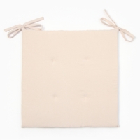 Сидушка на стул с завязками Этель Dream, 40*40 см., 100% лён