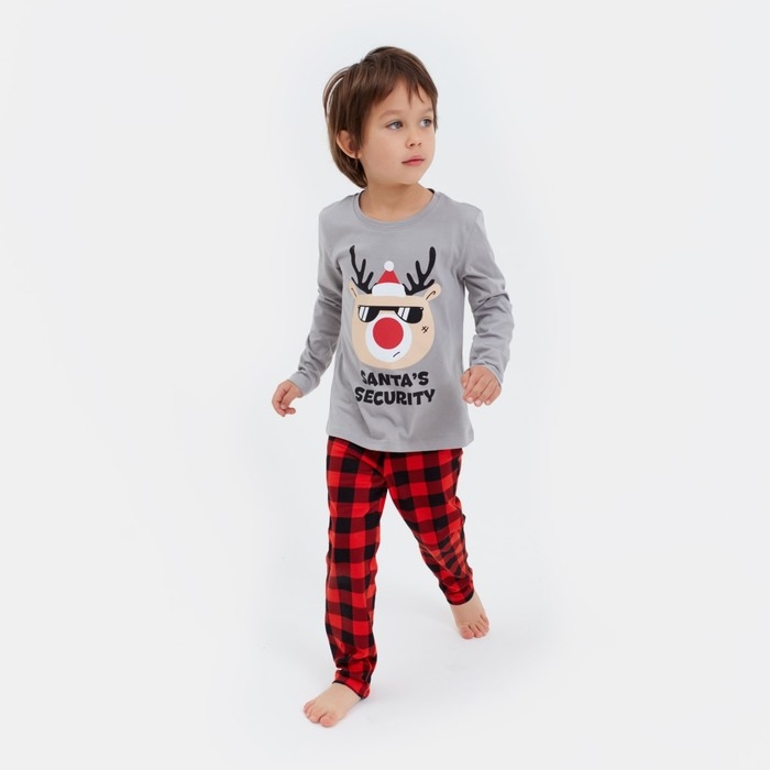 Пижама детская новогодняя KAFTAN "Santa's security", размер 30 (98-104 см)