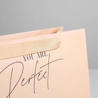 Пакет подарочный ламинированный квадратный, упаковка, &laquo;You are perfect&raquo;, 30 х 30 х 12 см