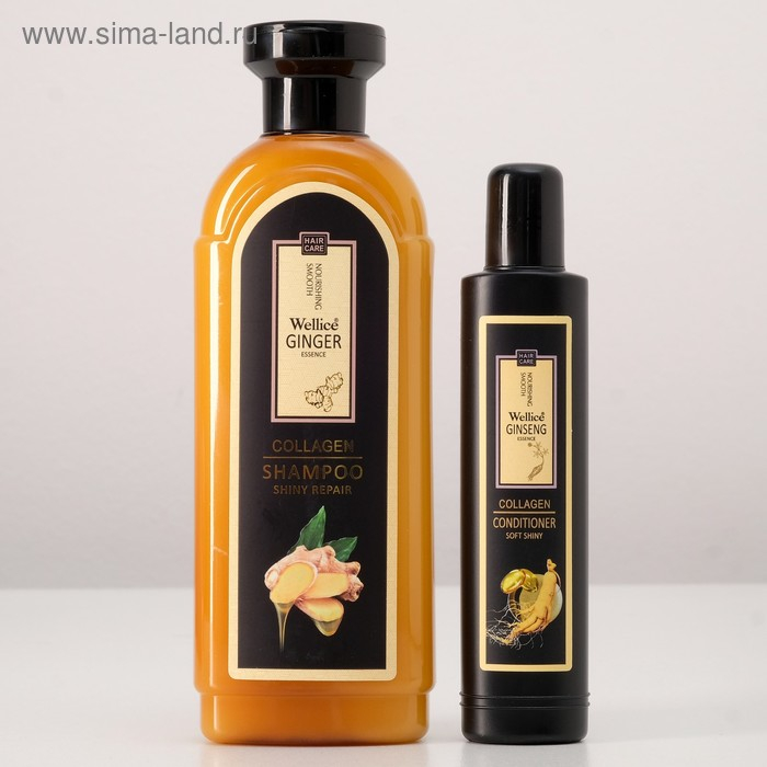Набор для волос: шампунь Набор для волос: шампунь "Премиум" с имбирем 420 мл и кондиционер для волос с женьшенем 100 мл