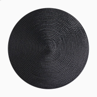 Салфетка сервировочная Доляна цв.черный, d 38 см