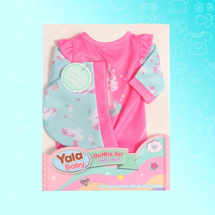 Одежда для пупса &laquo;Единорожки&raquo;, комбинезон, шапочка