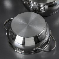 Набор кастрюль &laquo;Медея&raquo;, 3 предмета: 1,6 л, 2,2 л, 3,2 л, капсульное дно, крышки, индукция