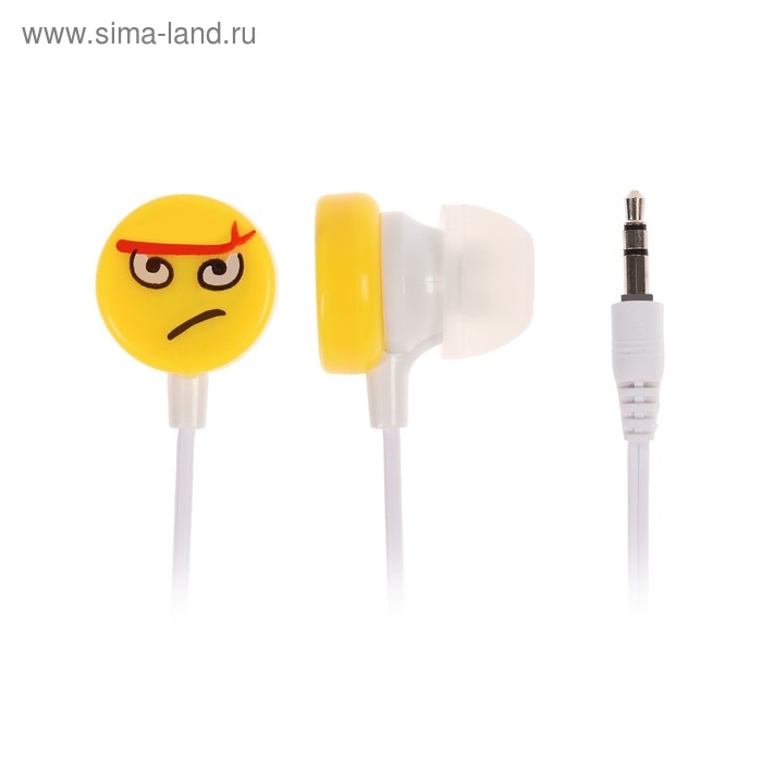 Наушники Luazon Наушники Luazon "Смайлики" LN-1, вакуумные, желто-белые