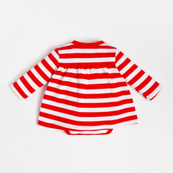 Боди-платье Крошка Я &laquo;Бантик&raquo;, рост 74-80 см, цвет красный/белый