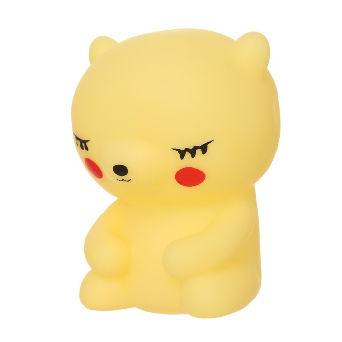 Ночник Ночник "Медвежонок" LED от батареек 3xLR44 желтый 7х7х11,5 см RISALUX