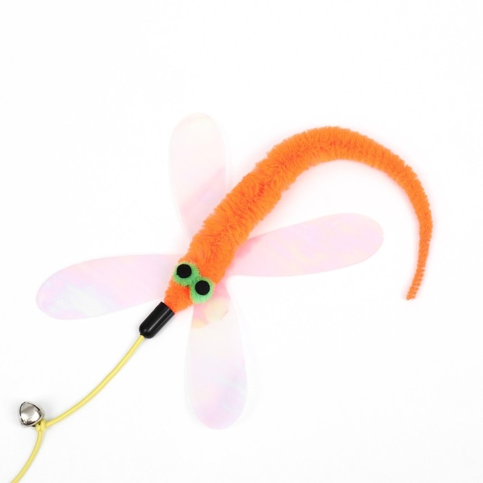 Дразнилка-удочка Дразнилка-удочка "Стрекоза", 40 см, оранжевая