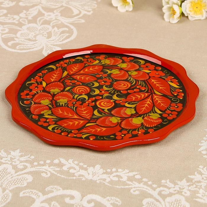 Тарелка «Фруктовая», D=23 см, хохлома, микс Тарелка «Фруктовая», D=23 см, хохлома, микс