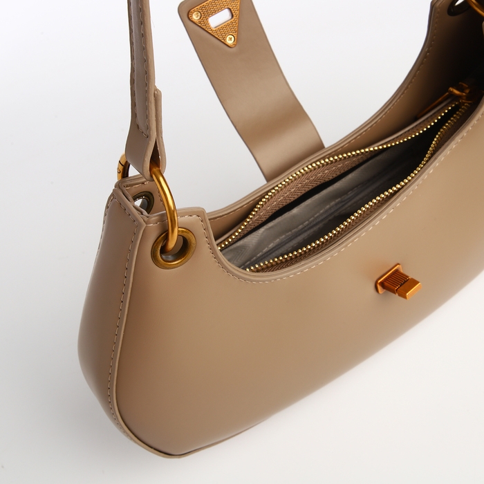 Сумка женская багет на молнии TEXTURA, средний размер, цвет светло-коричневый Сумка женская багет на молнии TEXTURA, средний размер, цвет светло-коричневый