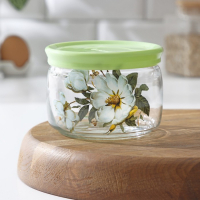 Банка для сыпучих продуктов &laquo;Магнолия&raquo;, 420 мл, цвет МИКС