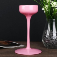 Подсвечник стекло "Бокал-креманка" розовый набор 3 шт h- 17, 21, 24,5х12х12 см Подсвечник стекло "Бокал-креманка" розовый набор 3 шт h- 17, 21, 24,5х12х12 см