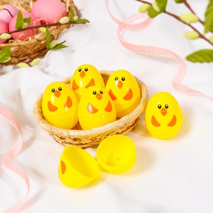 Основа для творчества &laquo;Яйцо-цыплёнок&raquo;, открывается, набор 6 шт., размер 1 шт: 6 &times; 4 см