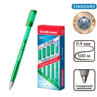 Ручка гелевая G-Tone, узел 0.5 мм, чернила зелёные, длина линии письма 500 метров Ручка гелевая G-Tone, узел 0.5 мм, чернила зелёные, длина линии письма 500 метров