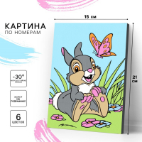 Картина по номерам для детей "Топотун" 21х15 см, Бэмби Картина по номерам для детей "Топотун" 21х15 см, Бэмби