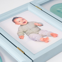 Фоторамка пластик 13х18 см с полим.глиной "Отпечаток ладошки и ножки" голубая 20,5х46,5 см Фоторамка пластик 13х18 см с полим.глиной "Отпечаток ладошки и ножки" голубая 20,5х46,5 см