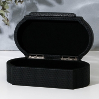 Шкатулка для украшений &laquo;Чёрный узор&raquo; экокожа, набор 2 шт.