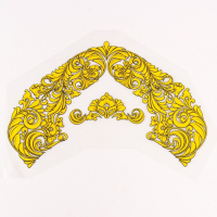 Термотрансфер &laquo;Хохлома&raquo;, с серединкой, набор 10 шт., цвет золотой