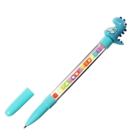 Ручка гелевая- прикол, с кубиками, "Дракон", МИКС