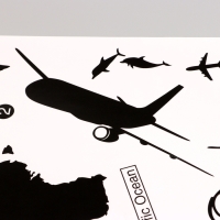 Наклейка 3Д интерьерная Карта мира 90*60см Наклейка 3Д интерьерная Карта мира 90*60см