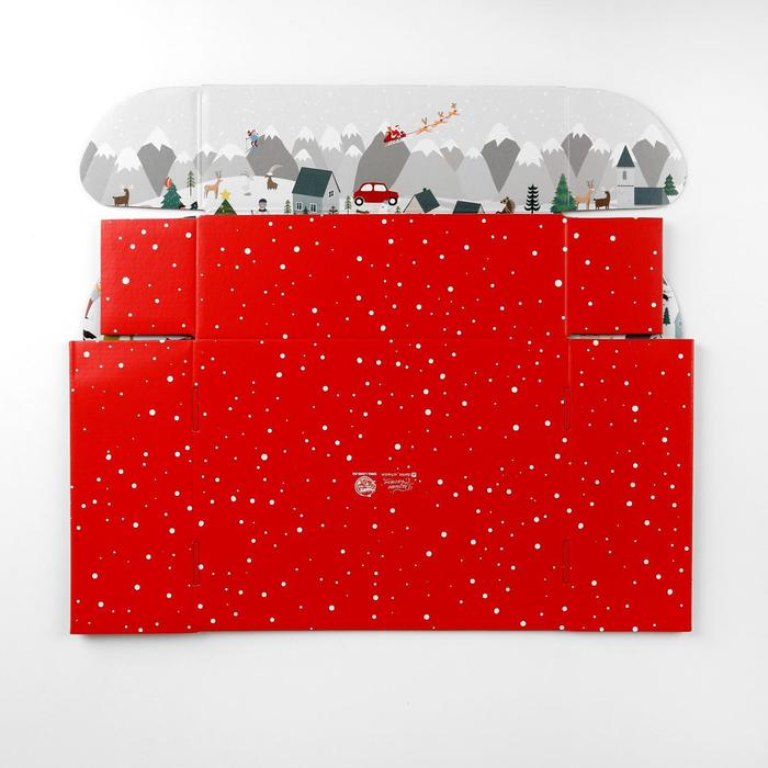 Коробка подарочная новогодняя складная &laquo;С Новым годом&raquo;, 27 х 21 х 9 см, Новый год