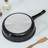 Сотейник Promo, 3,5 л, d=26 см, h=8 см, стеклянная крышка, пластиковая ручка, антипригарное покрытие, цвет чёрный Сотейник Promo, 3,5 л, d=26 см, h=8 см, стеклянная крышка, пластиковая ручка, антипригарное покрытие, цвет чёрный
