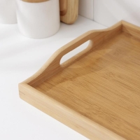 Поднос с ручками Доляна Striata, 37,5&times;26&times;5 см, бамбук