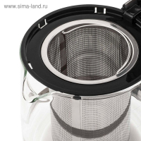 Чайник электрический Kitfort КТ-635, стекло, 1.7 л, 2200 Вт, заварник 0.8 л, серебристый Чайник электрический Kitfort КТ-635, стекло, 1.7 л, 2200 Вт, заварник 0.8 л, серебристый