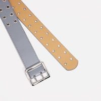 Ремень женский, ширина 4 см, люверсы, пряжка металл, цвет светло-серый Ремень женский, ширина 4 см, люверсы, пряжка металл, цвет светло-серый