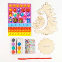 Роспись по дереву на новый год &laquo;Новогодняя ёлочка&raquo;, новогодний набор для творчества