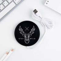 Подставка для кружки USB &laquo;Stay wild&raquo;, подогреватель, 10 &times; 10 см