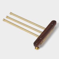 Держатель для полотенец Stölz Hölzern Premiere, ореховое дерево, алюминий, цвет коричневый Держатель для полотенец Stölz Hölzern Premiere, ореховое дерево, алюминий, цвет коричневый