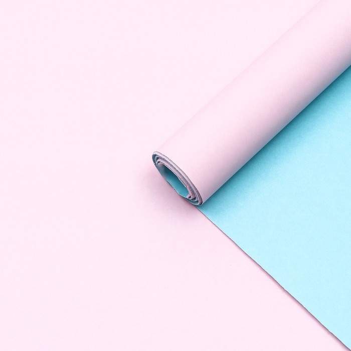 Бумага упаковочная крафт, пастель нежная - бирюзовый 0,68 х 10 м Бумага упаковочная крафт, пастель нежная - бирюзовый 0,68 х 10 м