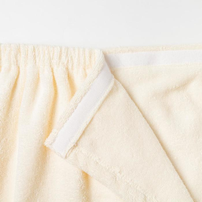 Набор для сауны &laquo;Экономь и Я&raquo; парео 68х150 см+чалма, цвет молочный, 340 г/м2