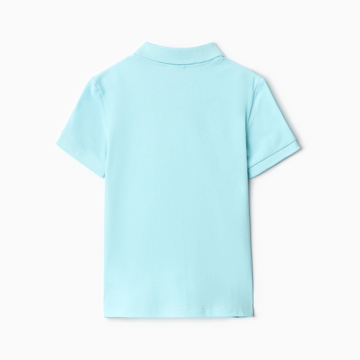 Футболка детская поло MINAKU: Basic line цвет голубой, рост 98